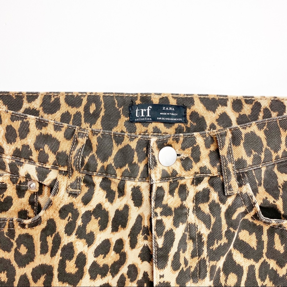 trf Collection Zara leopard pants high rise size 4 - Picture 5 of 6